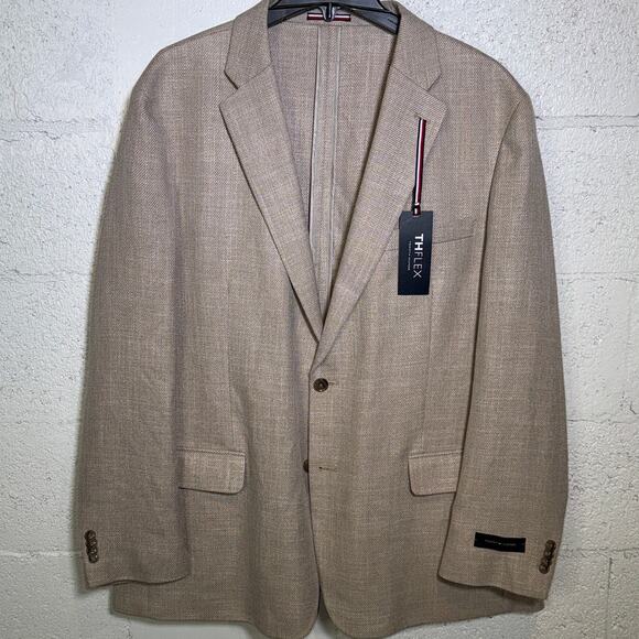 Tommy Hilfiger Men's Modern-Fit Sport Coat Tan 48R $295